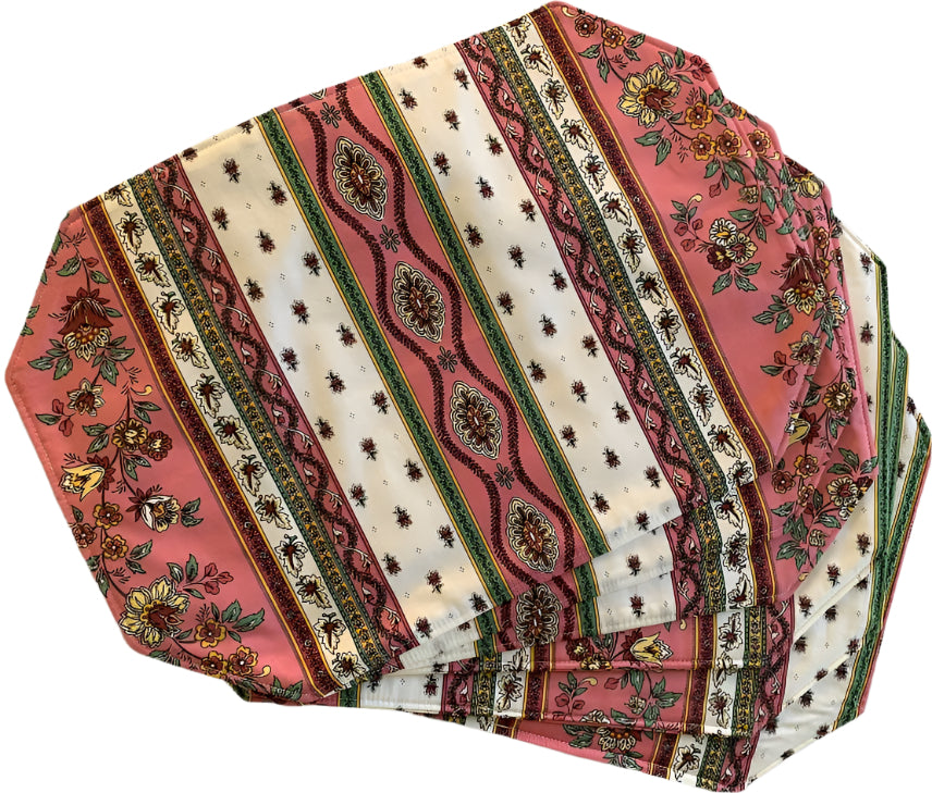 Set of 6 Pink Floral Placemats 50% off