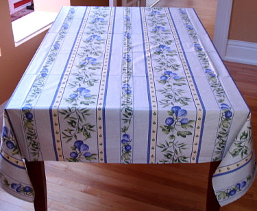 100% Cotton Cream Fig & Olive Square/Rectangular Tablecloth