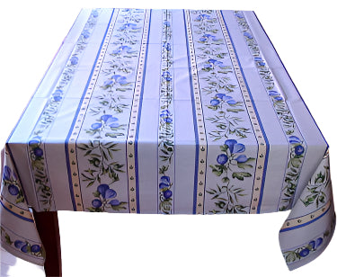 100% Cotton Cream Fig & Olive Square/Rectangular Tablecloth