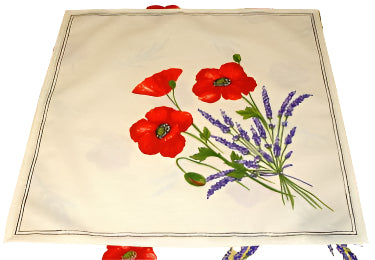 White Poppies Napkin $6.50 each - Only 3 Left