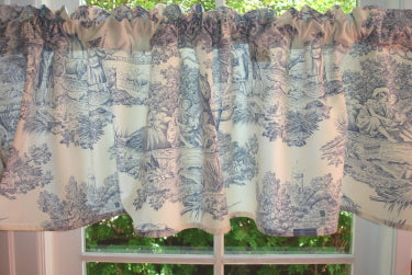 Valances are Made to Order in Your Choice of Fabric