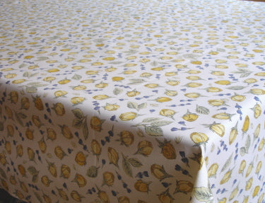 100% Cotton Yellow Rose & Lavender All-Over Provencal Square/Rectangular Tablecloth