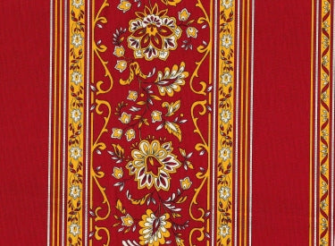 100% Cotton Fabric By Metre Red Occitane Motif Fabric $25.90/Metre