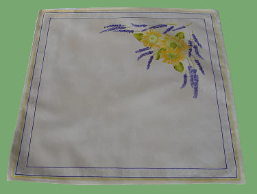 Napkin Cream Sunflower Lavender