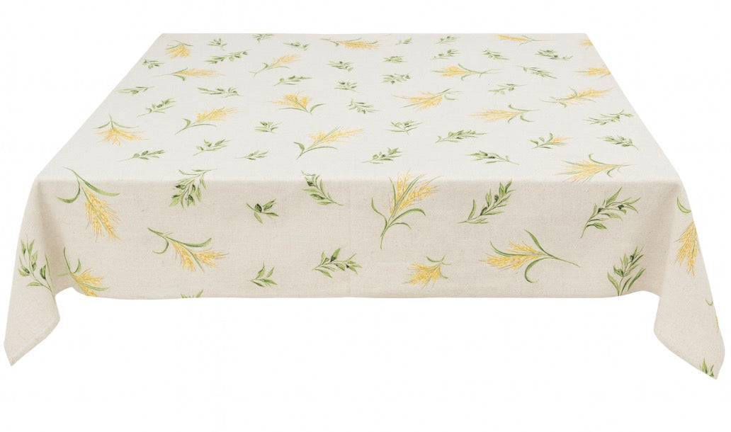 100% Cotton Cream Cassis All-Over Square/Rectangular Tablecloth