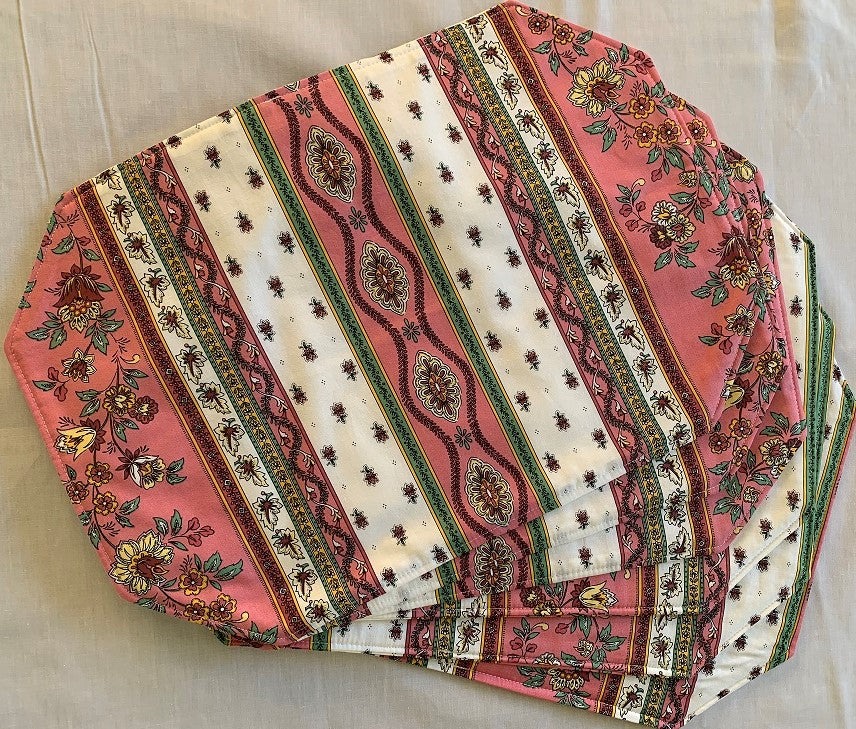 Set of 6 Pink Floral Placemats 50% off
