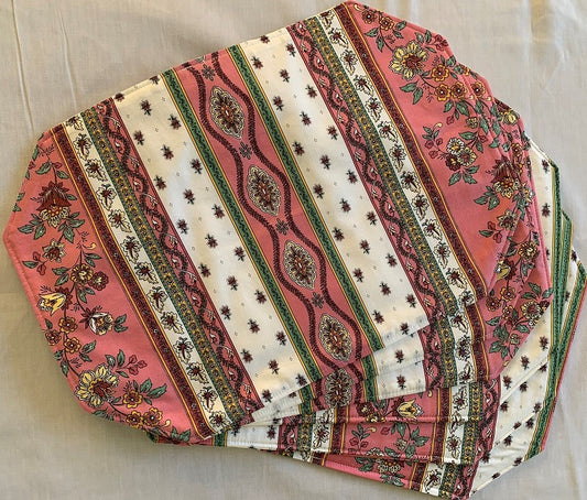 Set of 6 Pink Floral Placemats 50% off