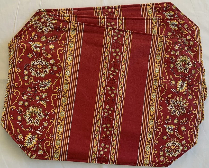 Set of 3 Red Occitane Placemats - 50% off