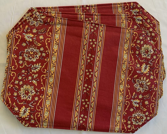 Set of 3 Red Occitane Placemats - 50% off