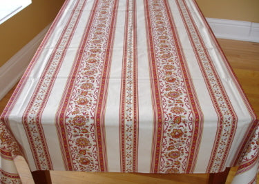 100% Cotton White Occitane Square/Rectangular Tablecloth