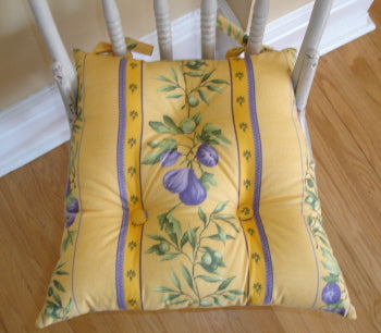 Chair Cushions - 100% Cotton Made to order in your choice of fabric ( Shipping $50 to Canada/$80 to USA )