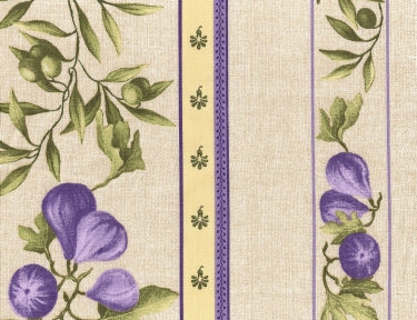 100% Cotton Fabric By Metre Cream Fig & Olive Motif Fabric $25.90/Metre