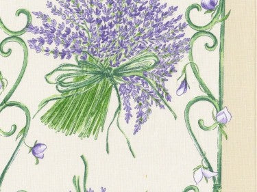 100% Cotton Fabric By Metre Cream Lavender Motif Fabric $25.90/Metre