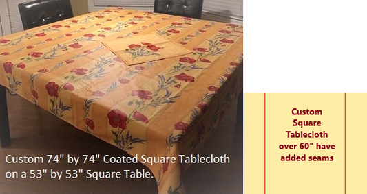 Custom 100% Cotton Square Tablecloths