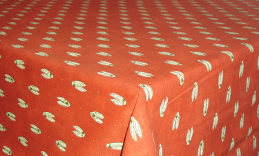 Cotton Brick Red Cigale All-Over Square/Rectangular Tablecloth