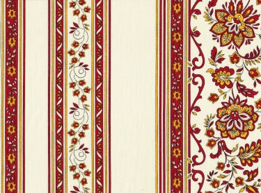 100% Cotton Fabric By Metre White Occitane Motif Fabric $25.90/Metre