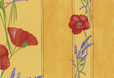 Fabric Sample in Yellow Poppies $0.79 each