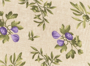 Fabric Sample in Cream Fig & Olive All-Over $0.79 each