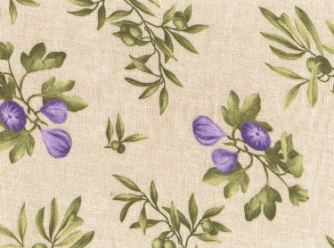 100% Cotton Fabric By Metre Cream Fig & Olive All Over Motif Fabric $25.90/Metre