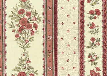 100% Cotton Fabric By Metre Salmon Pink Avignon Motif Fabric $25.90/Metre