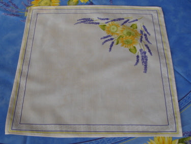 Cream Sunflower Napkin $6.50 each