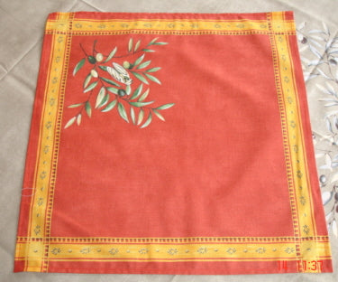 100% Cotton Brick Red Cigale All-Over Square/Rectangular Tablecloth