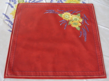 Napkin Red Sunflower Lavender