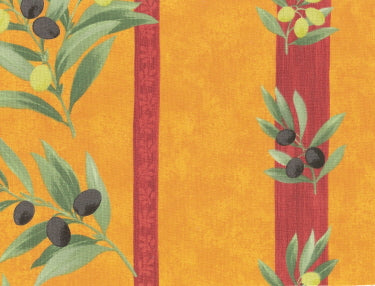 Fabric Sample in Orange Olive Provençal $0.79 each