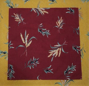 100% Cotton Red Cassis All-Over Provencal Square/Rectangular Tablecloth