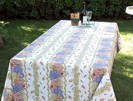 Coated Rose & Lavender Square/Rectangular Tablecloth